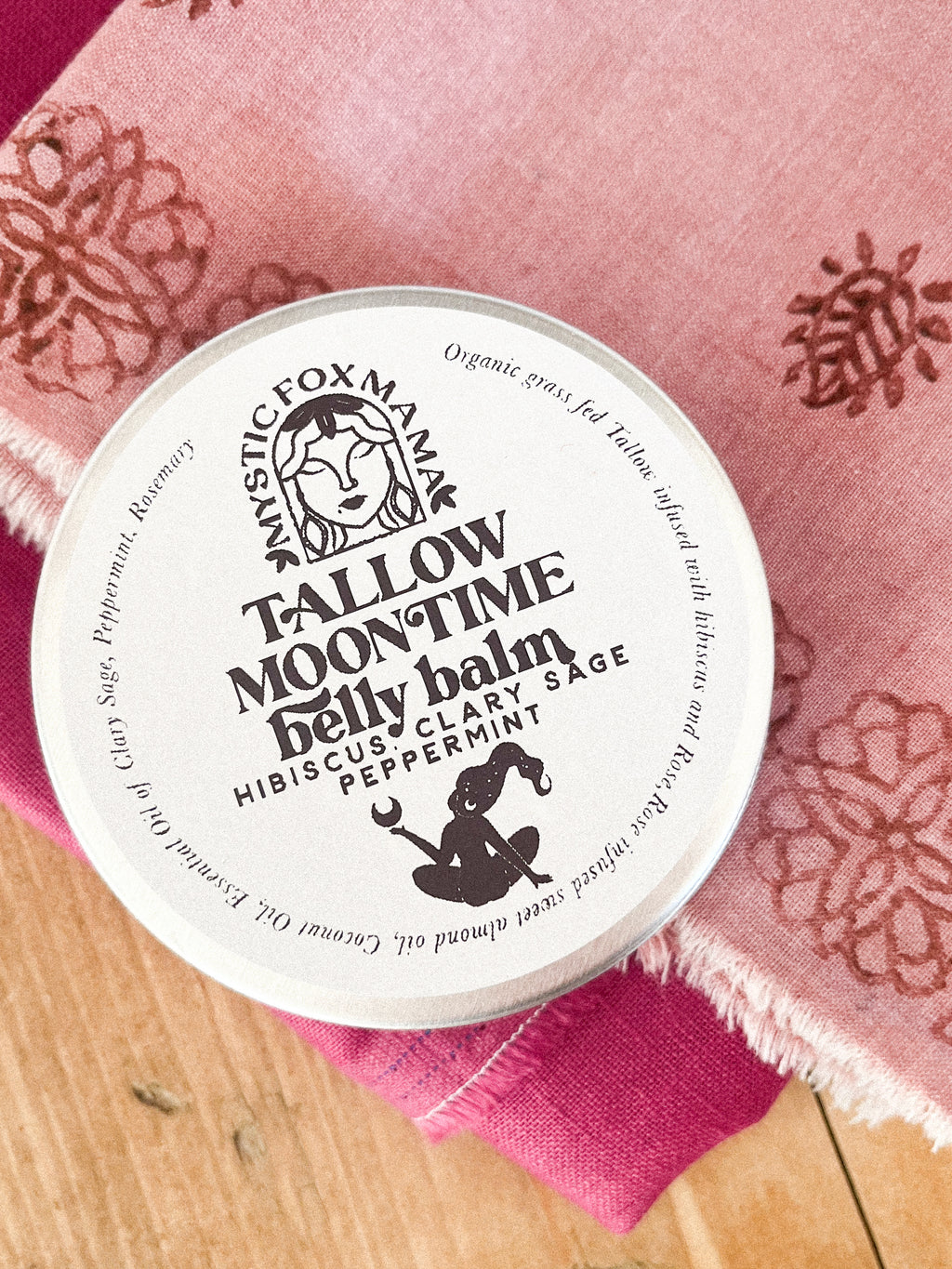 Moon time Tallow Belly Balm | Clary Sage Peppermint