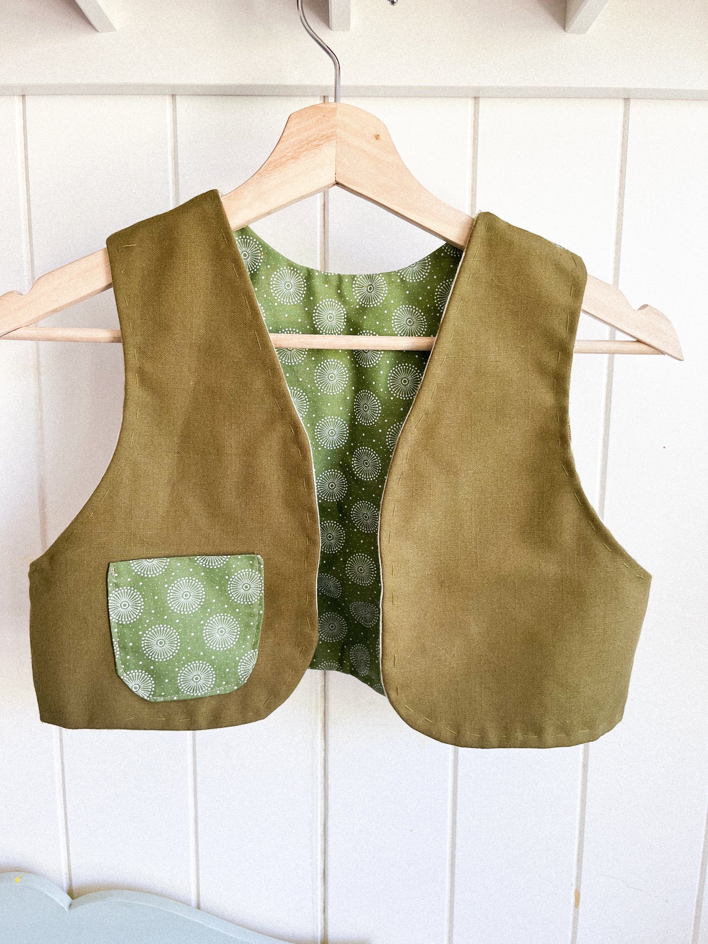 Reversible waistcoat - garden dream