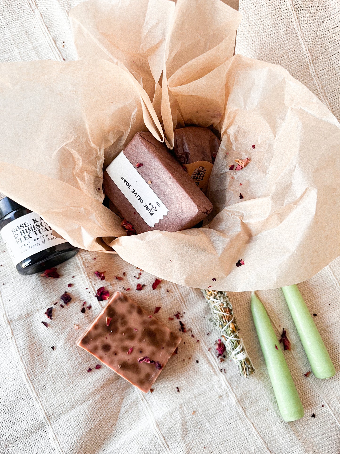 Herbal honey mini box gift set - sacred rose