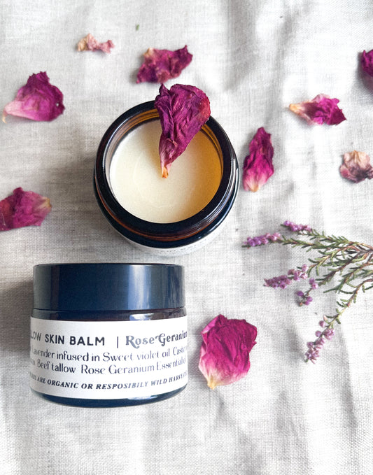 Tallow skin balm | rose Geranium