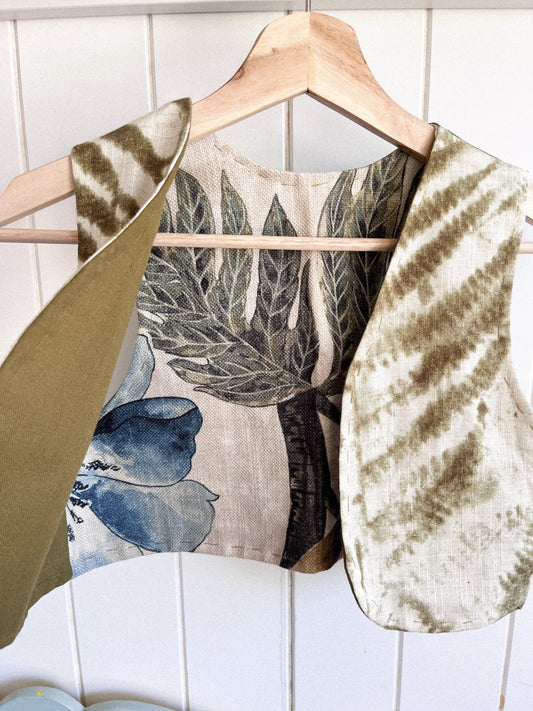 Reversible waistcoat - garden dream