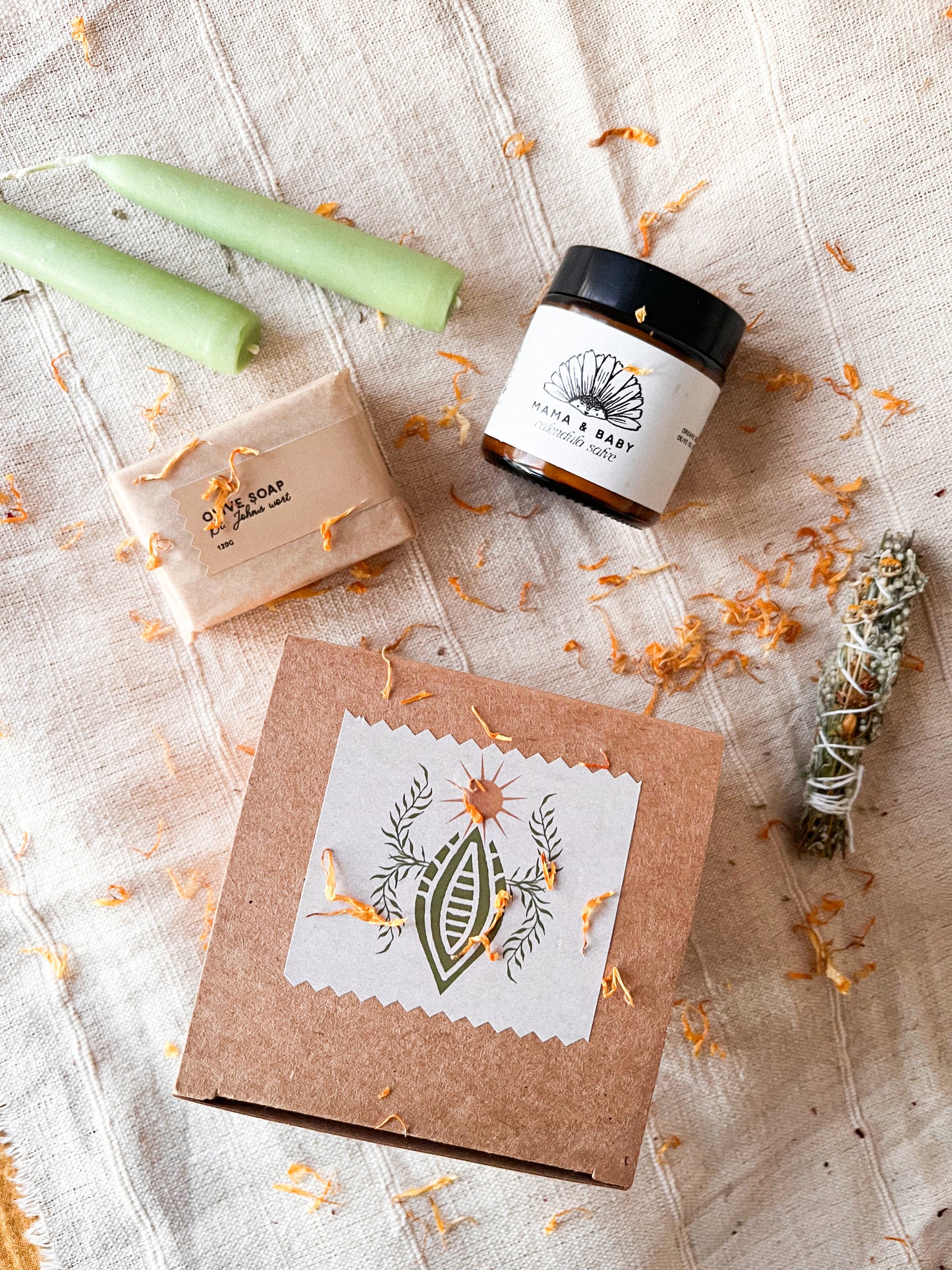 Mama + baby mini box gift set - salve and soap