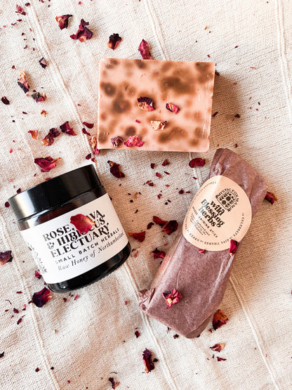Herbal honey mini box gift set - sacred rose