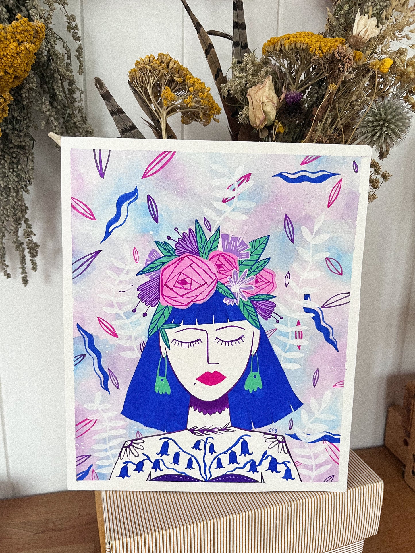 Bluebell Rose - Original painting