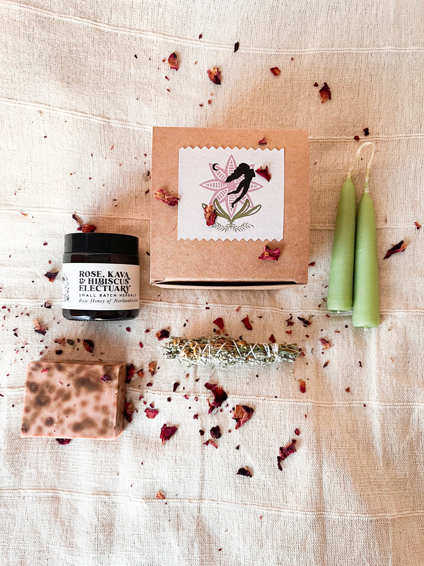 Herbal honey mini box gift set - sacred rose