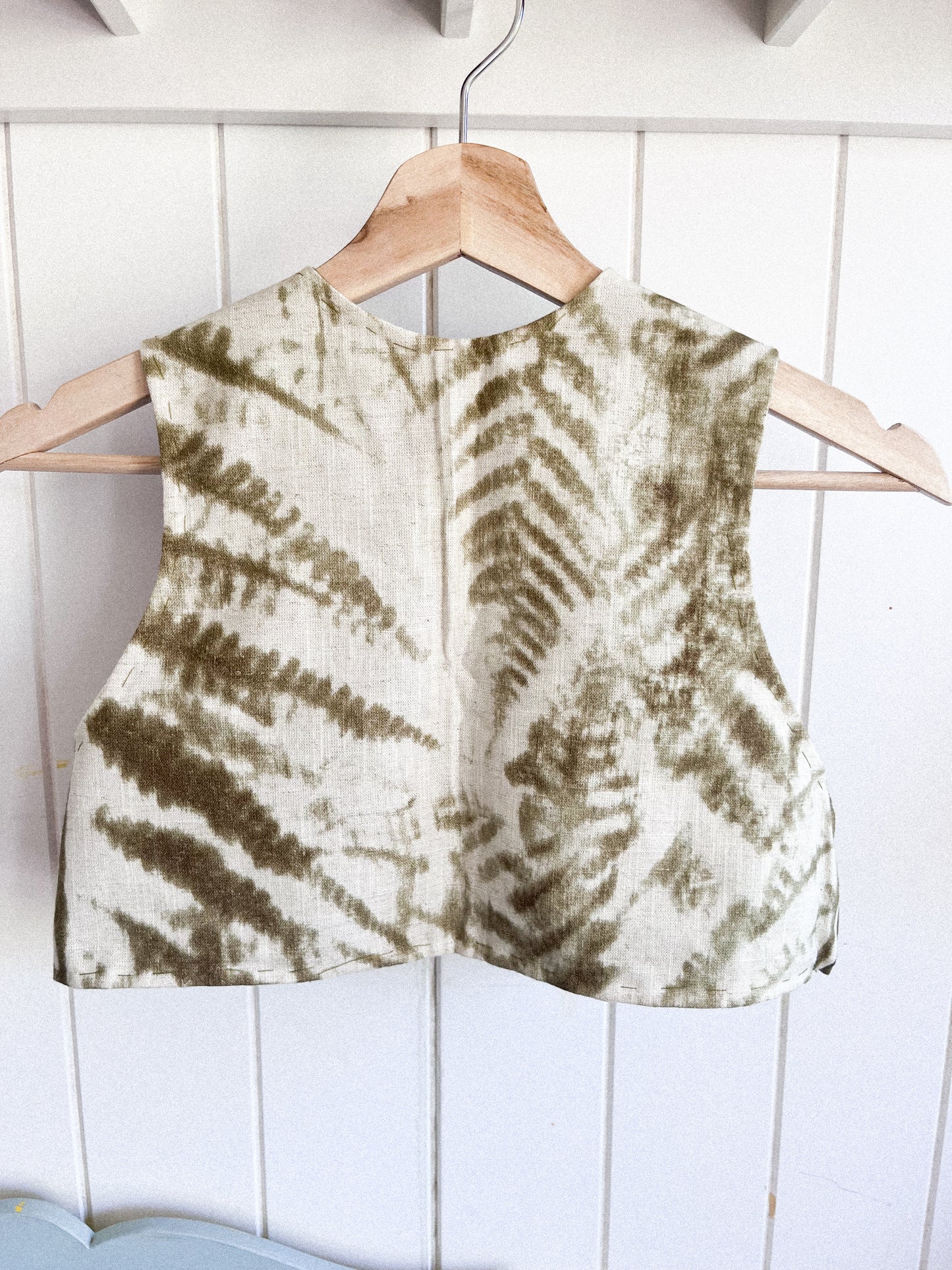 Reversible Cotton waistcoat - forest