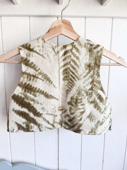 Reversible Cotton waistcoat - forest