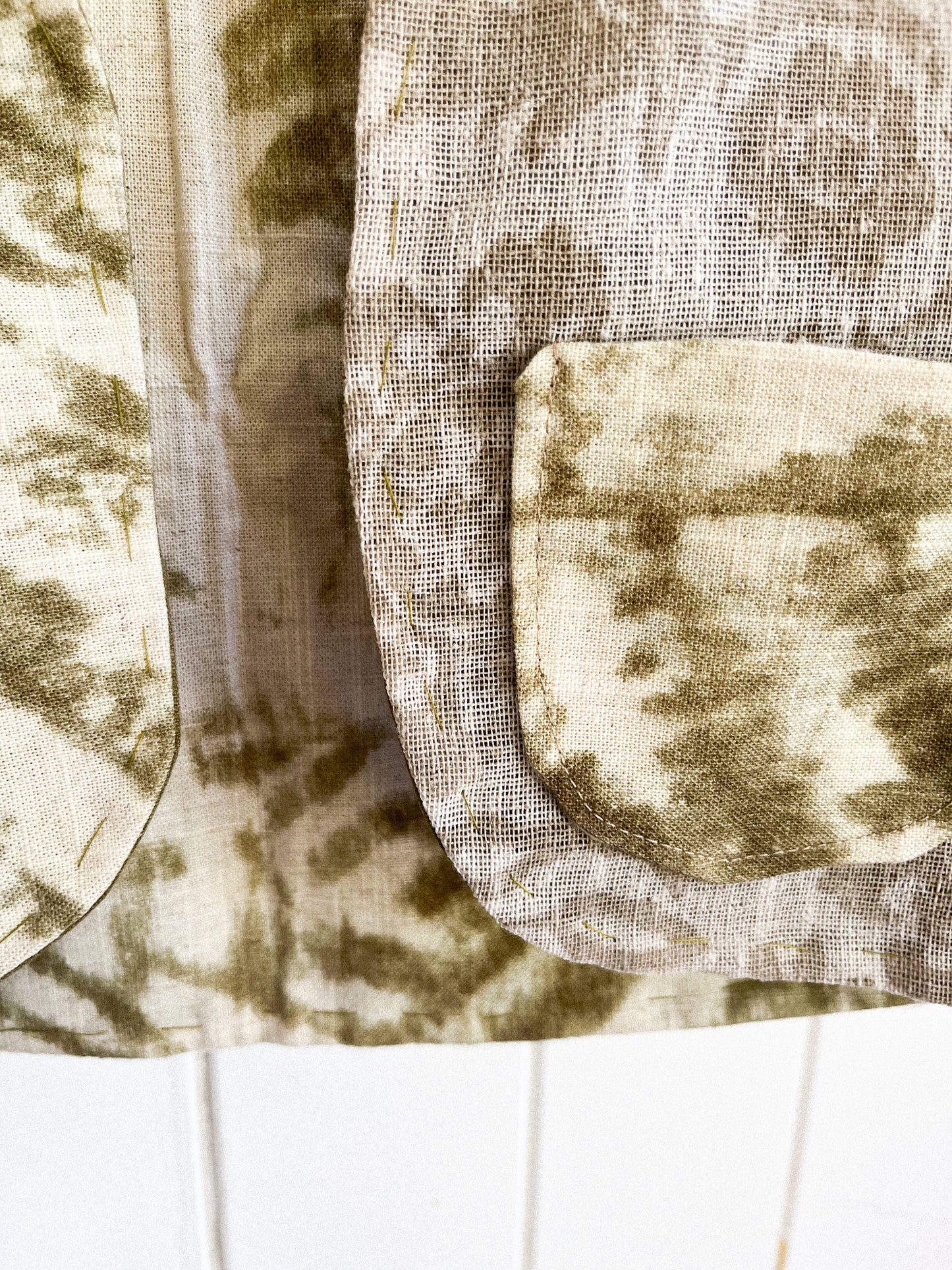 Reversible Cotton waistcoat - forest