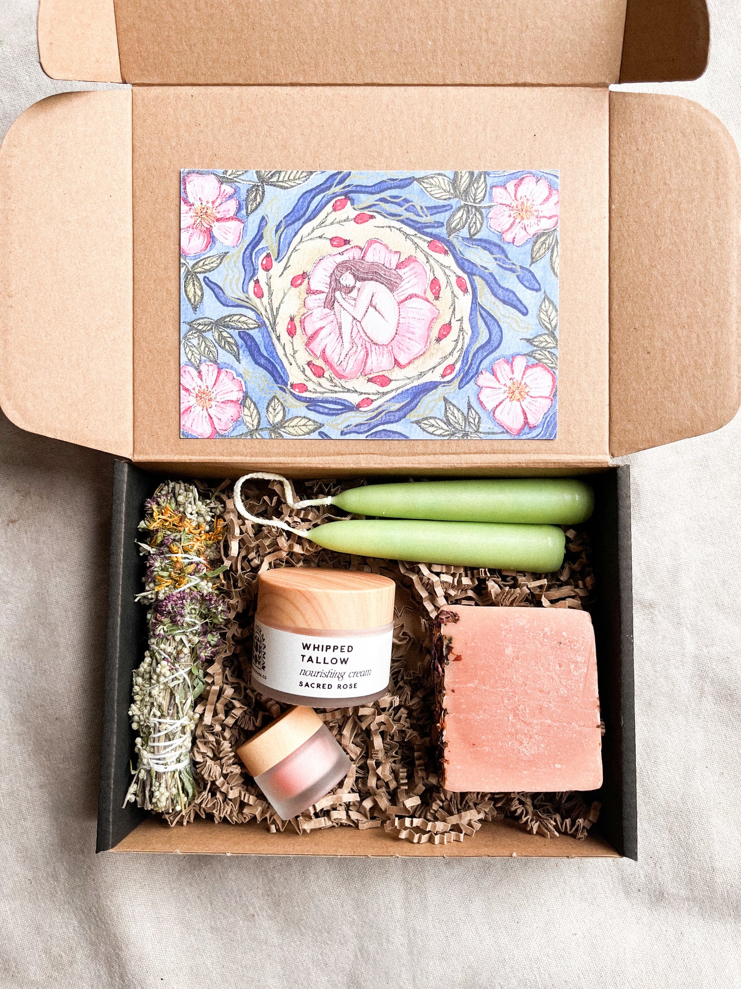 Sacred Rose Tallow herbal giftbox bundle