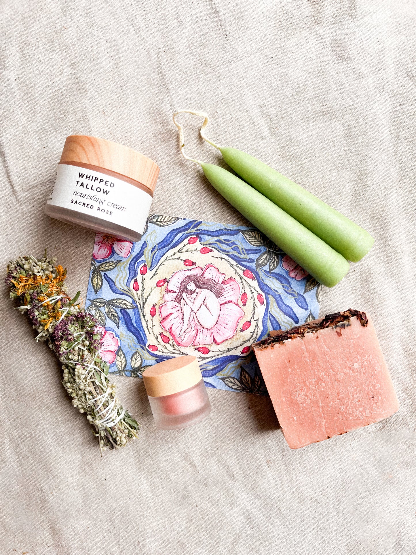 Sacred Rose Tallow herbal giftbox bundle