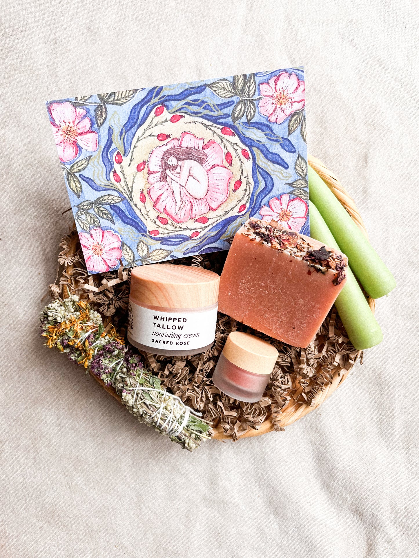 Sacred Rose Tallow herbal giftbox bundle