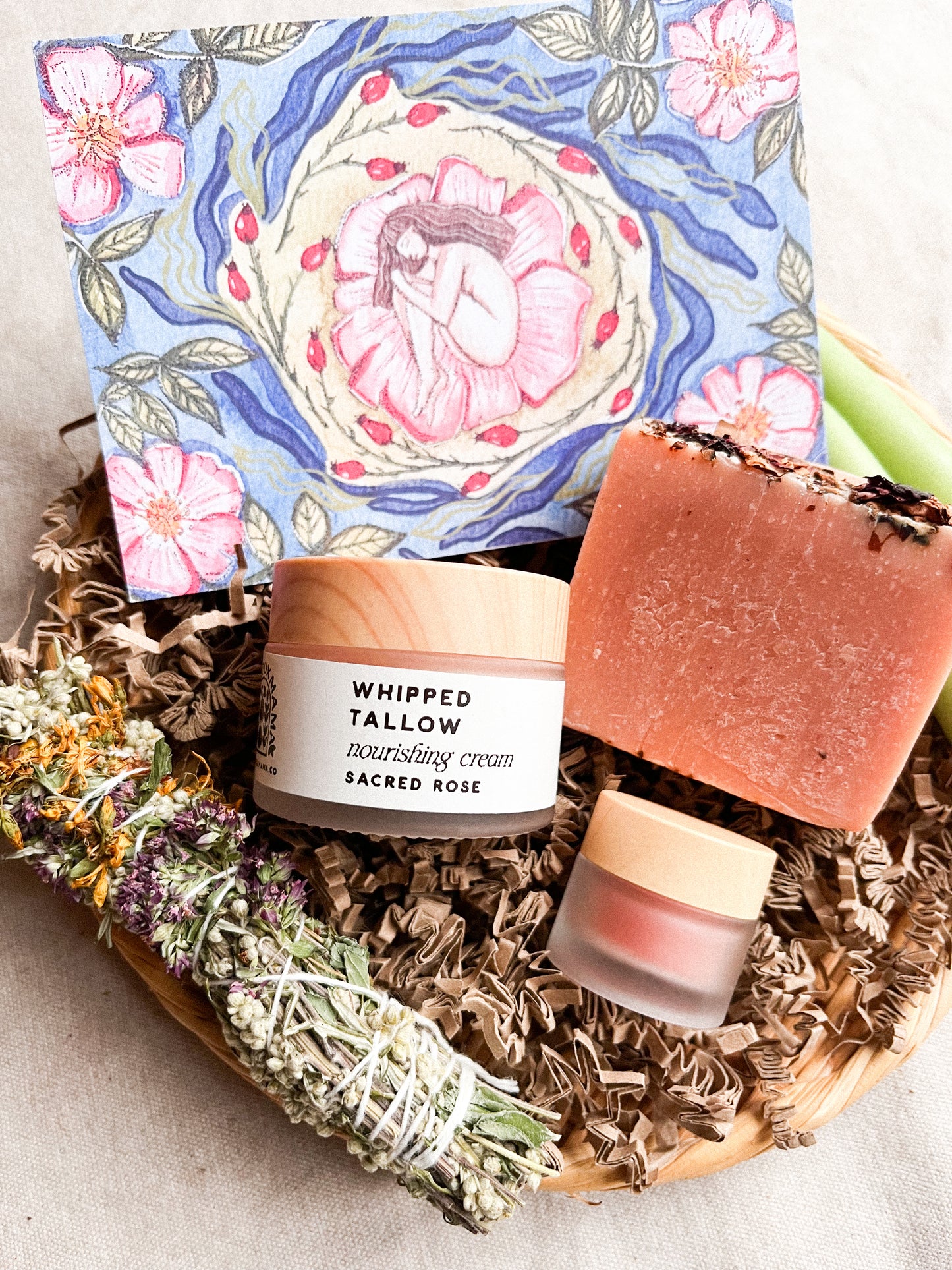 Sacred Rose Tallow herbal giftbox bundle