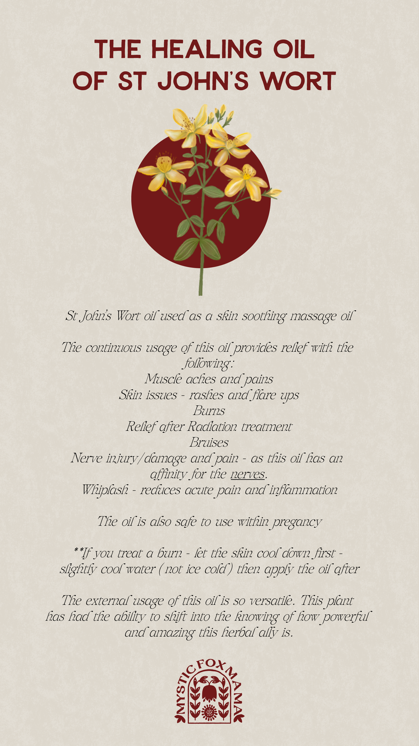 St. John’s Wort herbal Oil