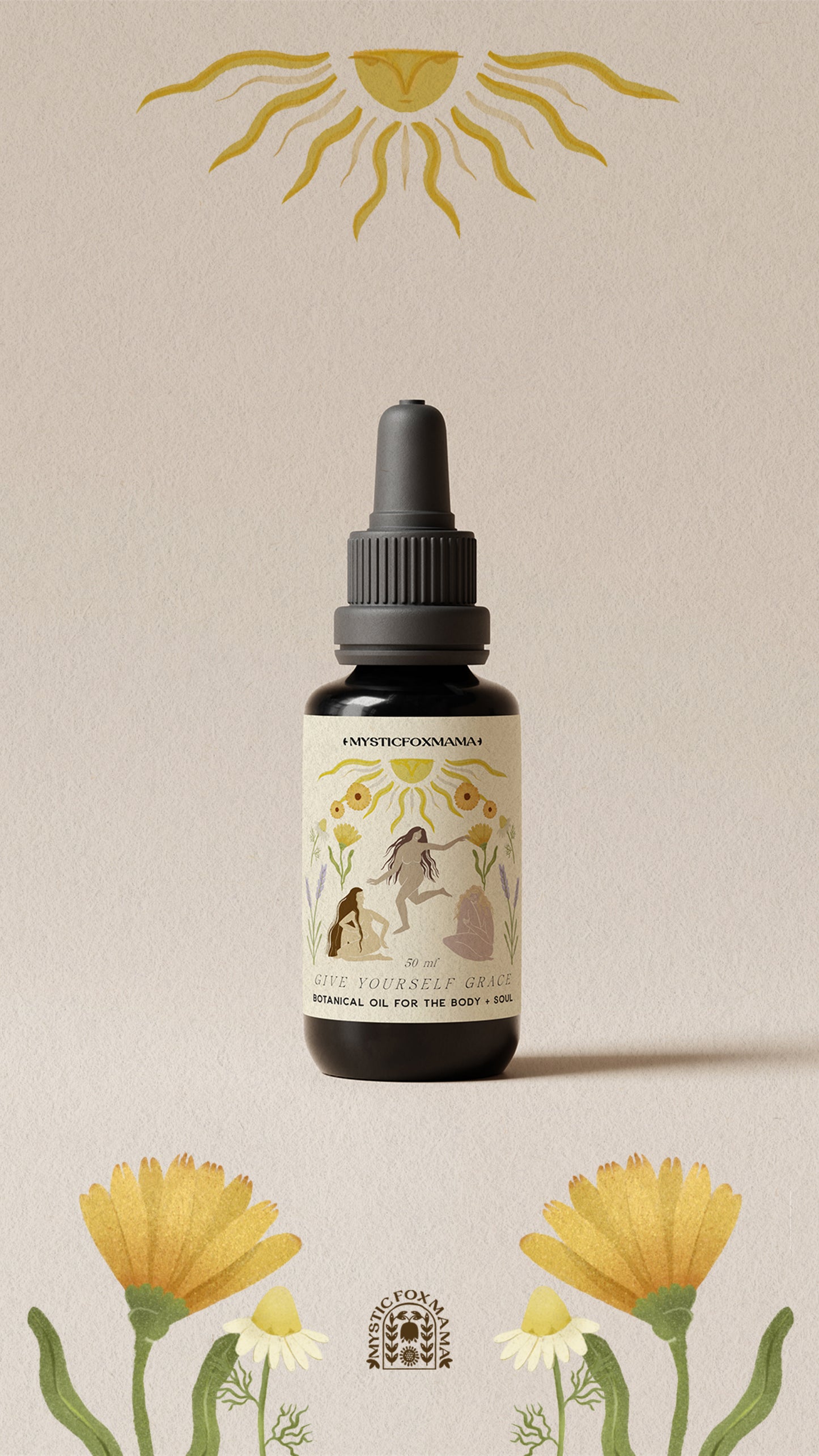 Botanical Body Oil - Give yourself Grace - Calendula Chamomile Lavender